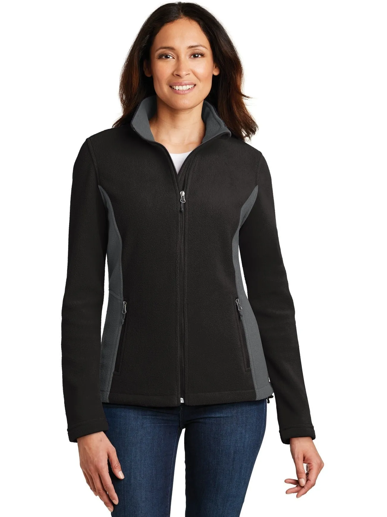 OUTLET-Port Authority Ladies Colorblock Value Fleece Jacket