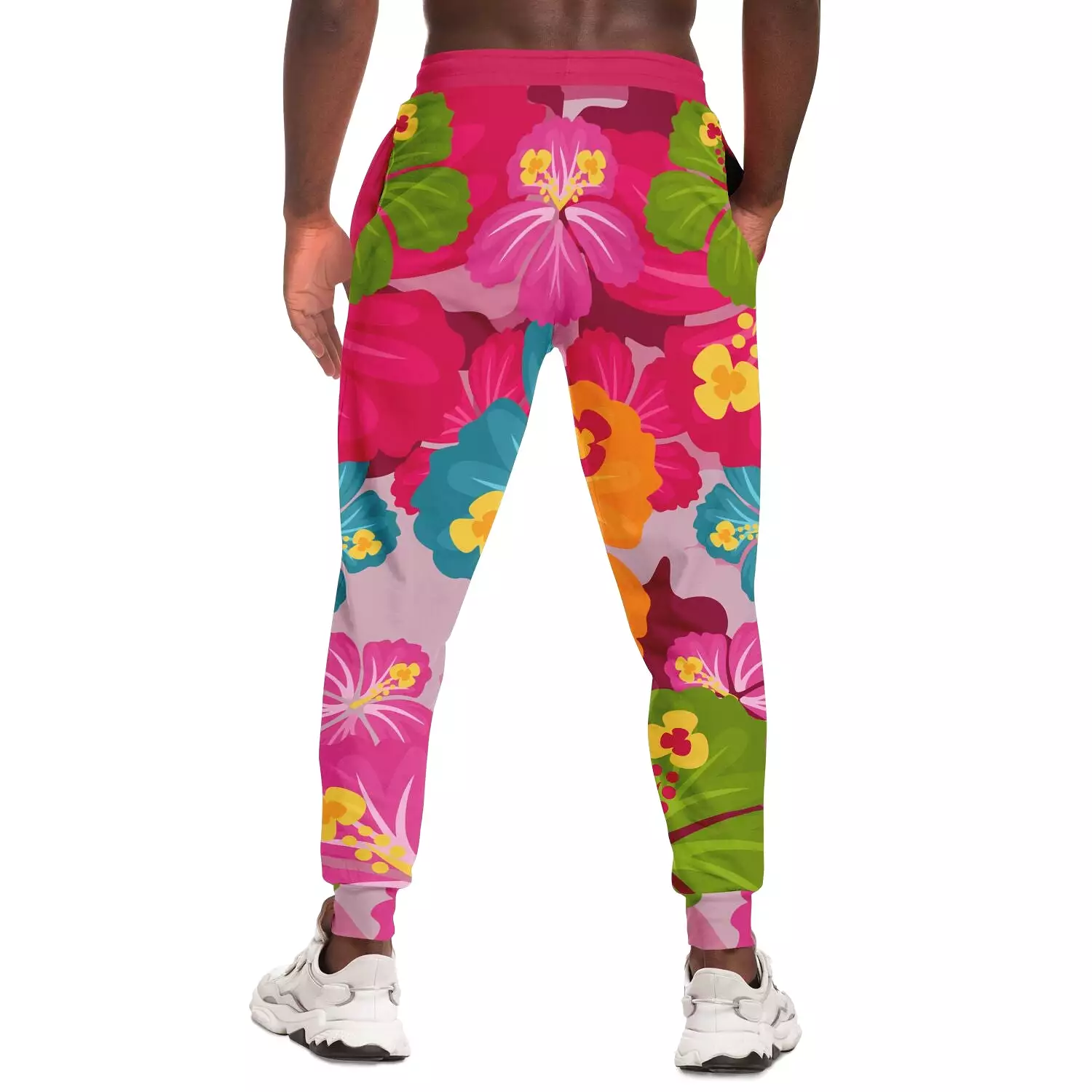 Pink Hawaiian Camo Fleece Joggers