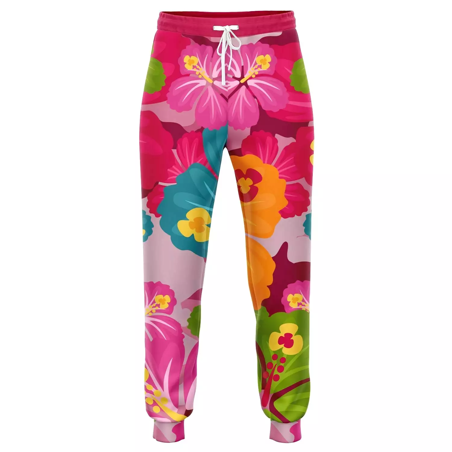 Pink Hawaiian Camo Fleece Joggers