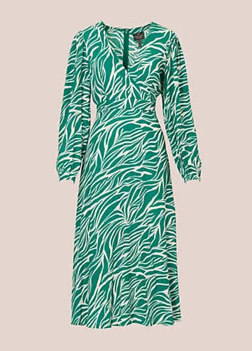 Printed Midi Dress by Adrianna Papell | Look Again