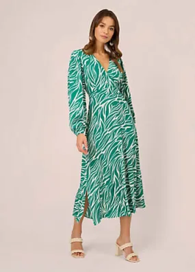 Printed Midi Dress by Adrianna Papell | Look Again