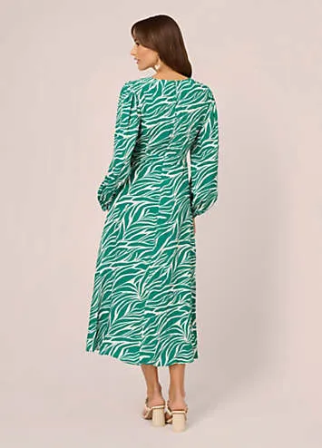 Printed Midi Dress by Adrianna Papell | Look Again