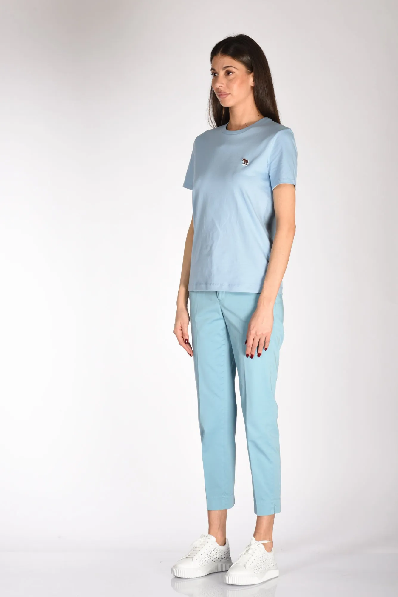 P.s. Paul Smith Tshirt Azzurro Acqua Donna