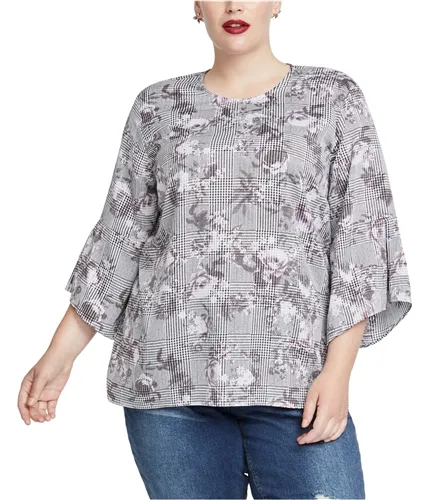 Rachel Roy Womens Bell Sleeve Pullover Blouse