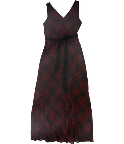 Ralph Lauren Womens Plaid Gown Dress