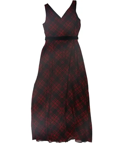 Ralph Lauren Womens Plaid Gown Dress