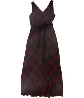 Ralph Lauren Womens Plaid Gown Dress