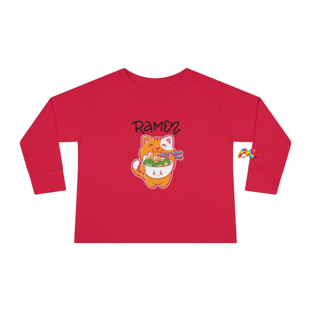 Ramen Cat Toddler Long Sleeve T-Shirt