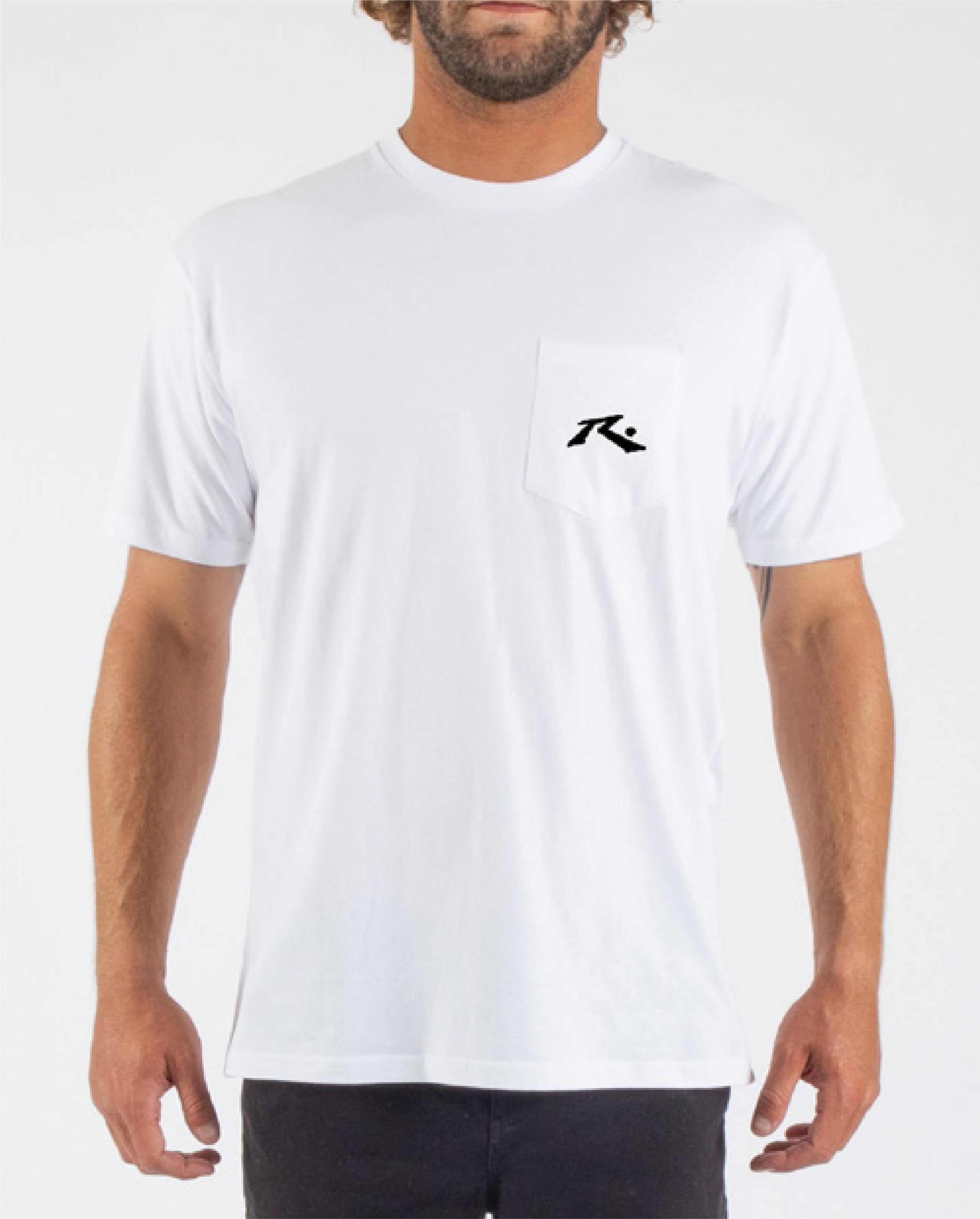 Rusty USA Base Short Sleeve Pocket Tee WHITE