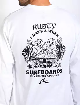 Rusty USA Lit Strawberries Ls Tee WHITE