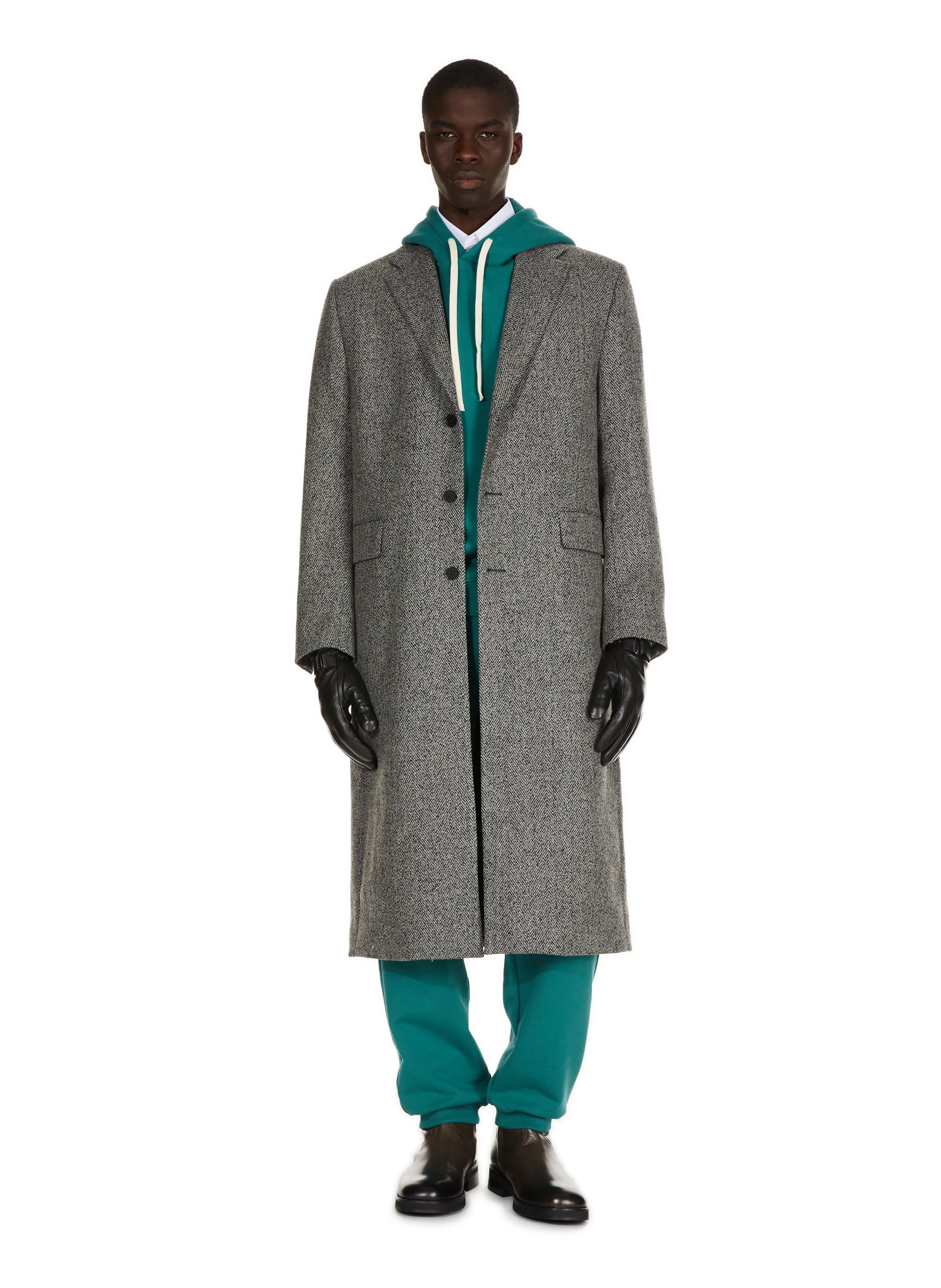 Saison 1865  Single-breasted wool Coat - Grey