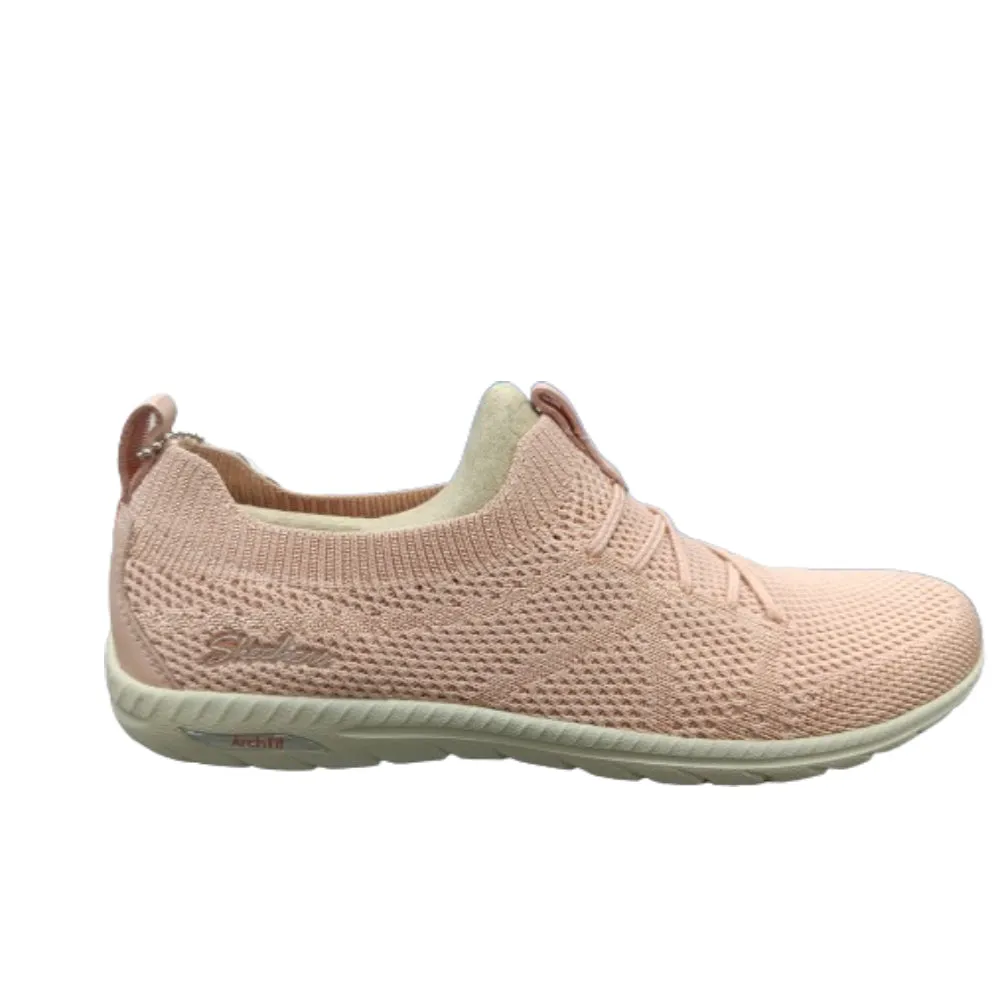 SKECHERS Women's Arch Fit Flex Running Shoe (Blush)