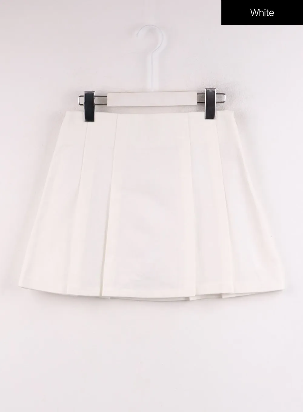 Solid Pleated Mini Skirt IF402