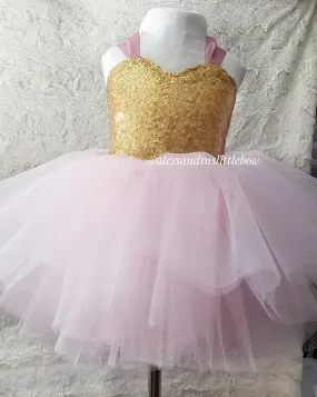 Sweetheart Couture dress in Pink and Gold