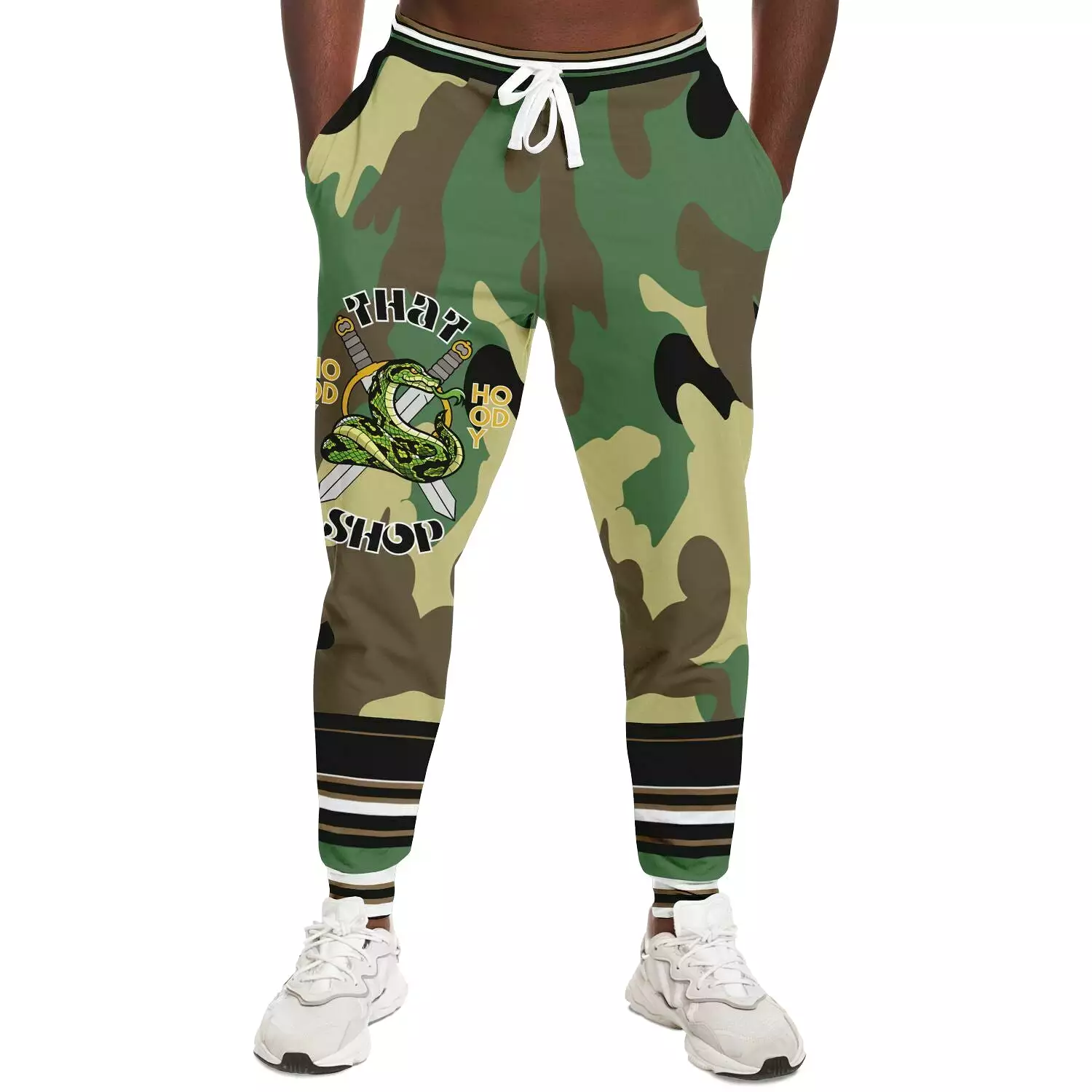 THS Snake Bite Fleece Joggers in Green Camo