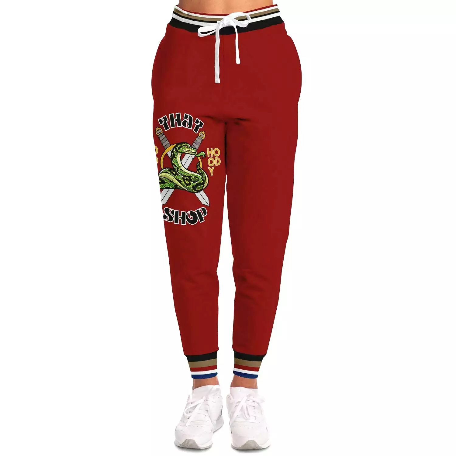 THS Snake Bite Fleece Joggers in Red