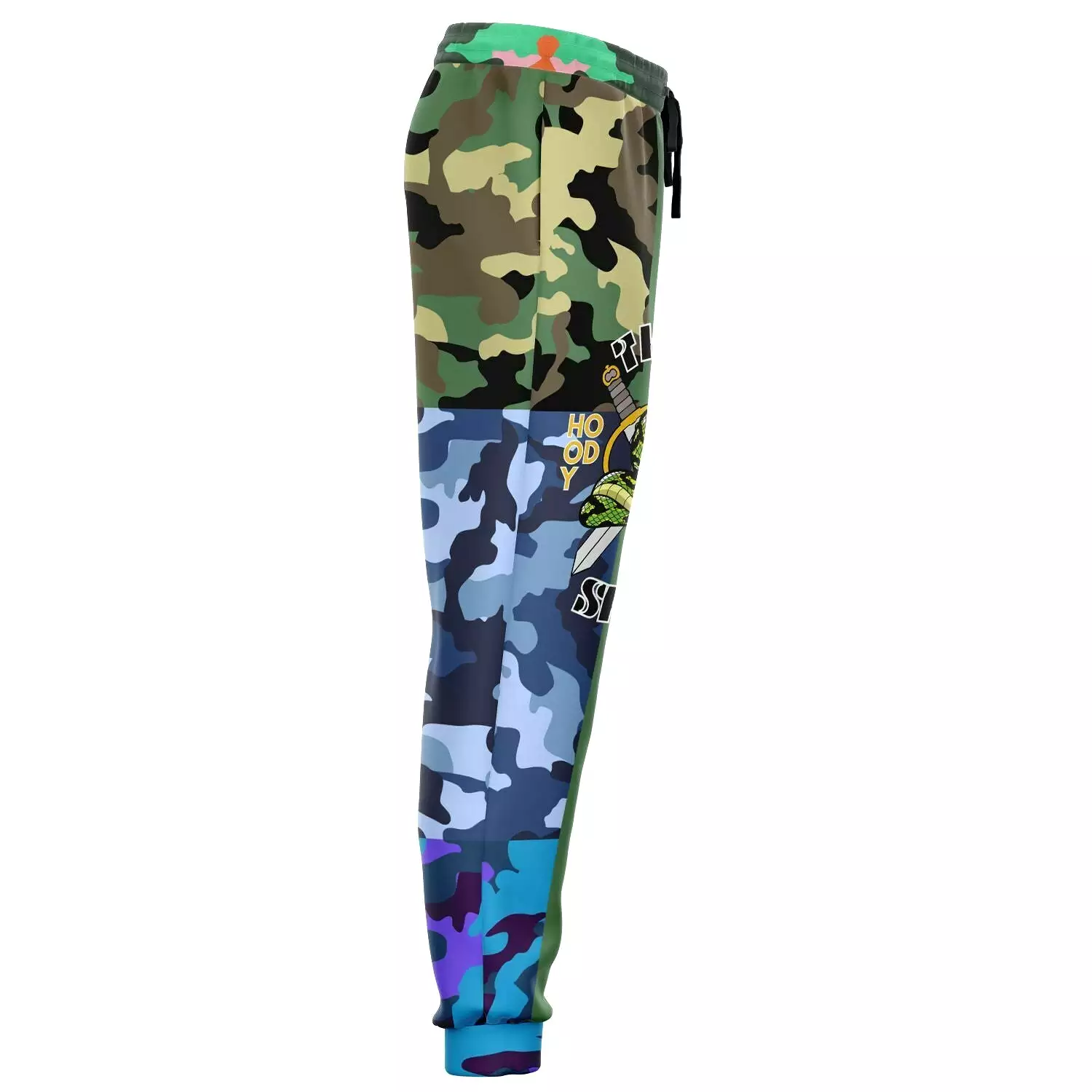 THS Snake Bite Patchwork Camo Fleece Joggers