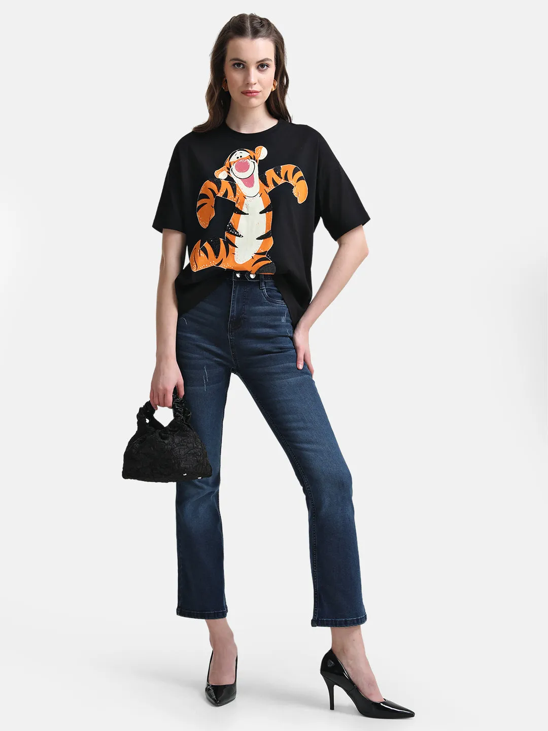 Tigger Printed Graphic T-Shirt With Sequin