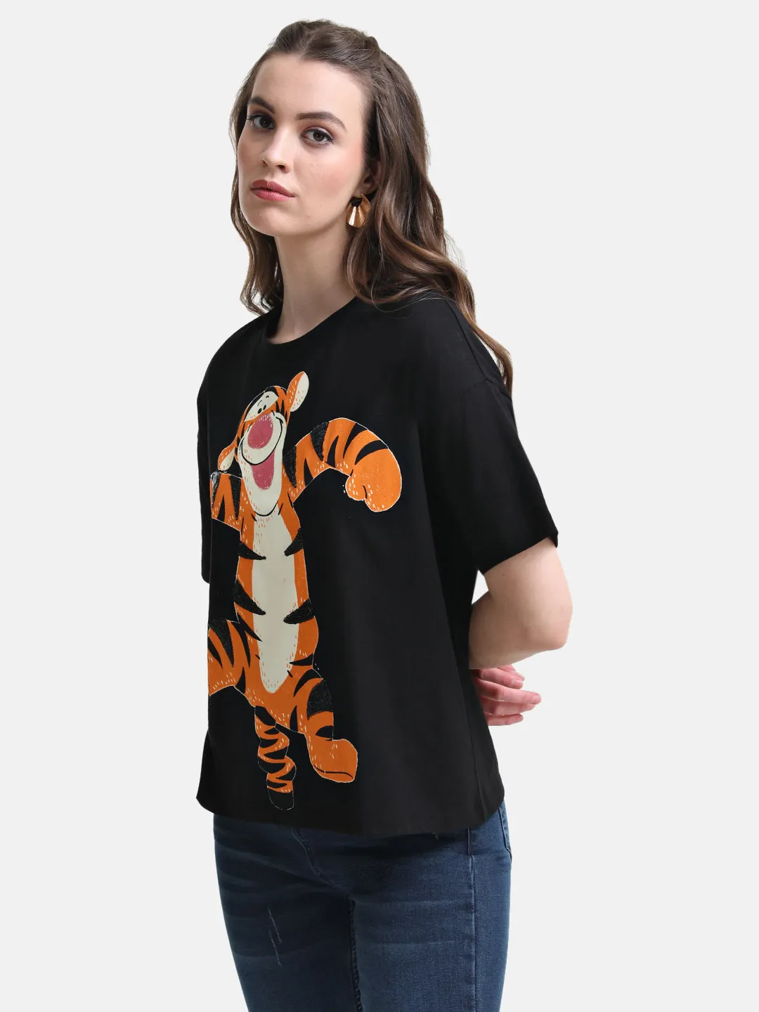 Tigger Printed Graphic T-Shirt With Sequin