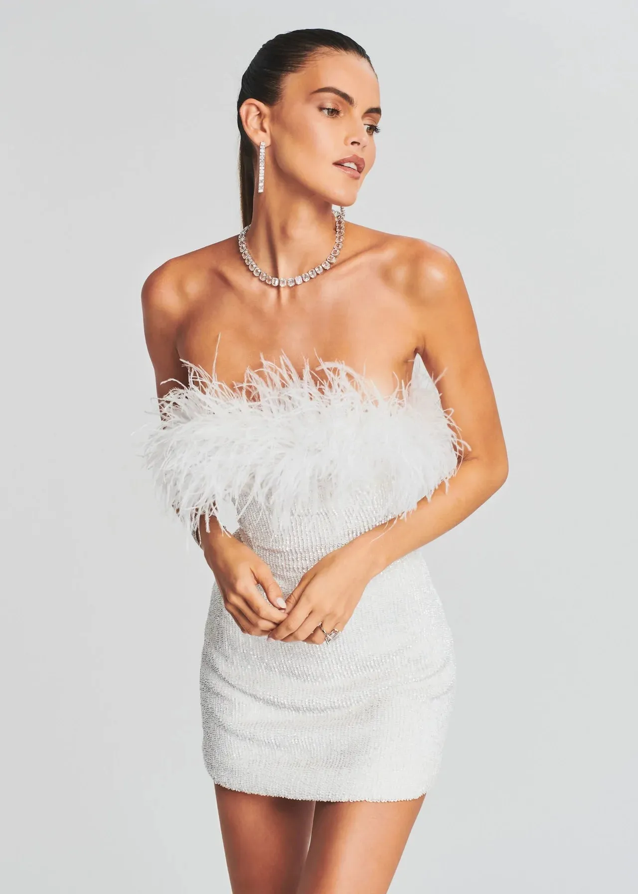 Torin Sequin Feather Dress