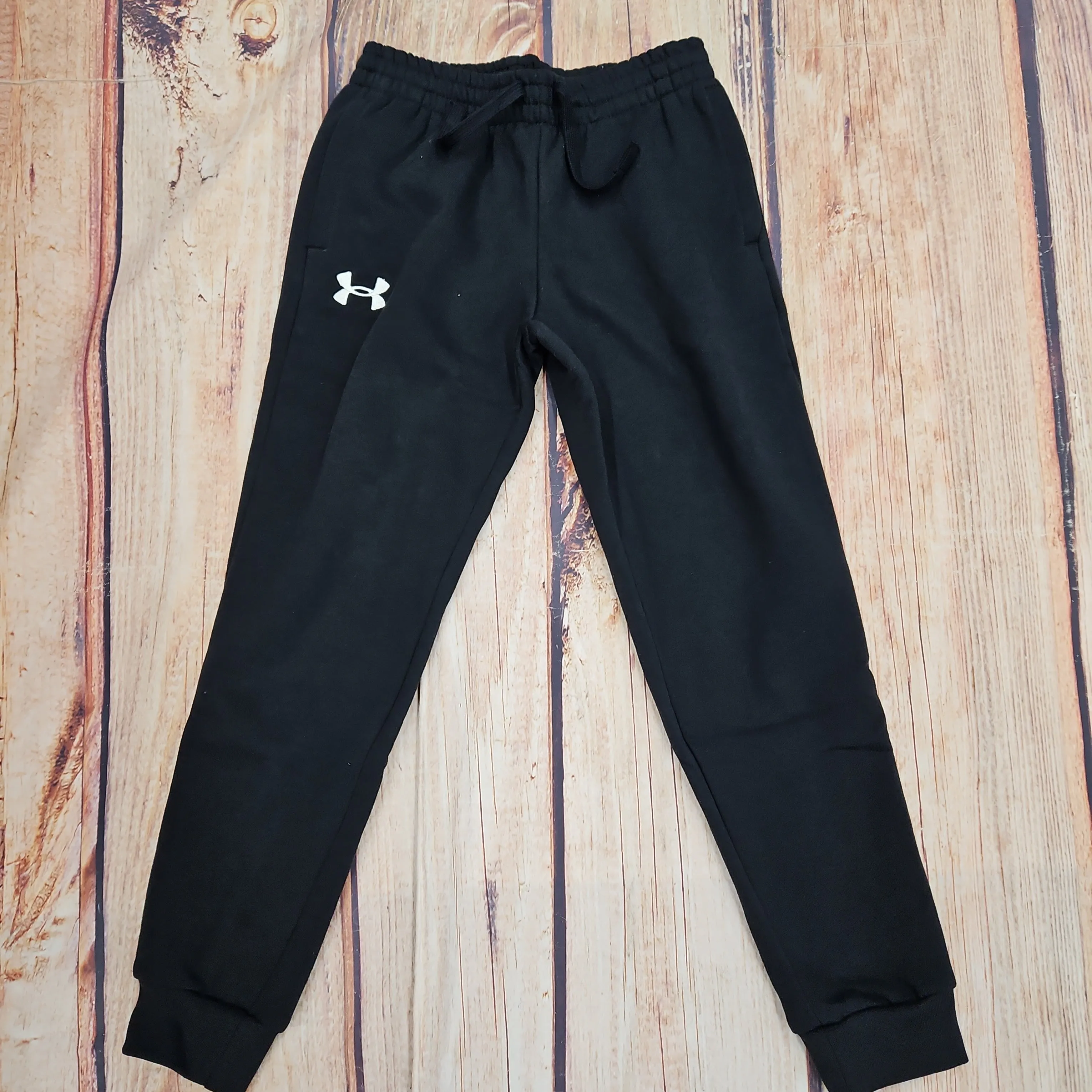 UA BOYS RIVAL FLEECE JOGGERS-BLACK