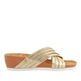 WEDGE SANDALS WITH GOLDEN STRAPS FOR WOMEN BREAGE