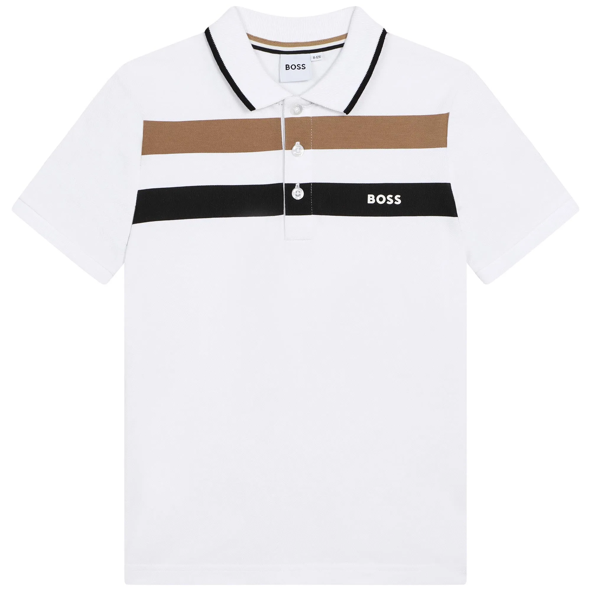 WHITE SHORT SLEEVE POLO T- SHIRT