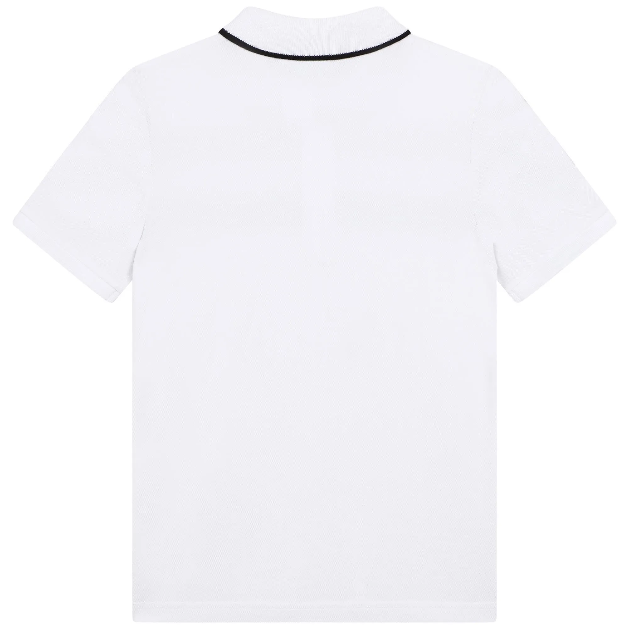 WHITE SHORT SLEEVE POLO T- SHIRT