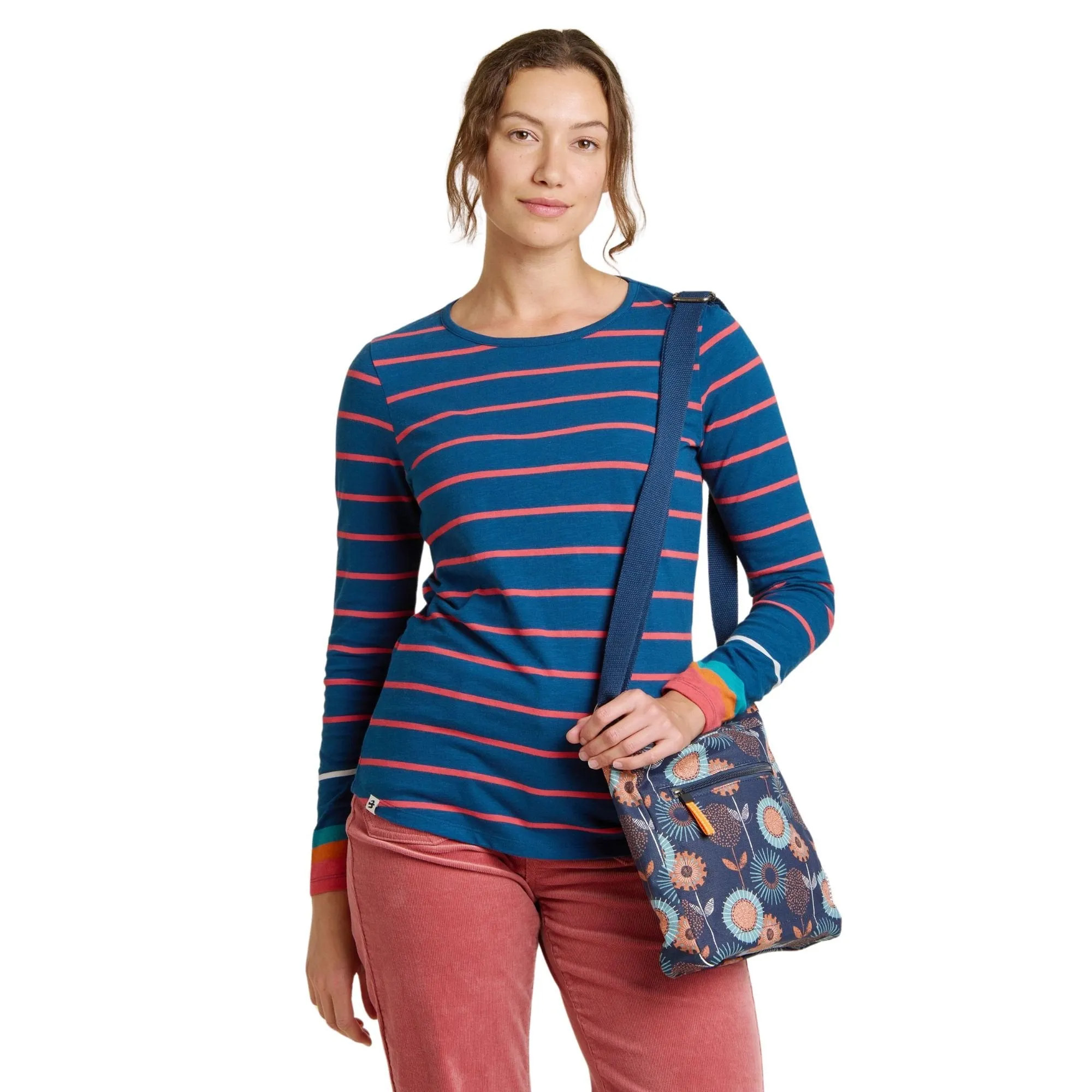 Womens Multi Stripe Long Sleeve Top