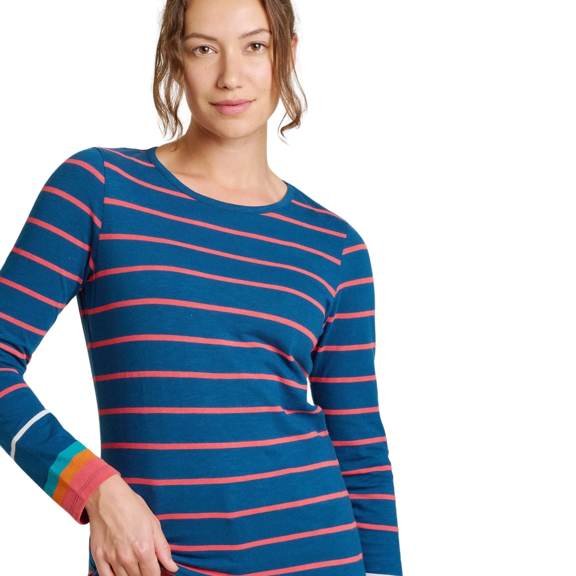 Womens Multi Stripe Long Sleeve Top