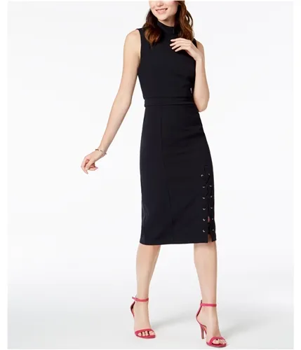 Xoxo Womens Lace-Up Midi Dress