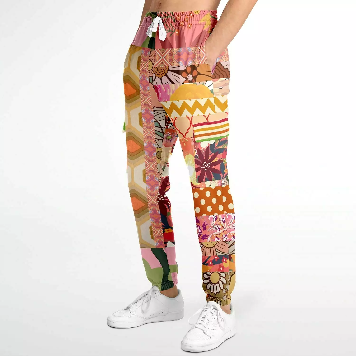 Yogananda Floral Patchwork Unisex Cargo Sweats