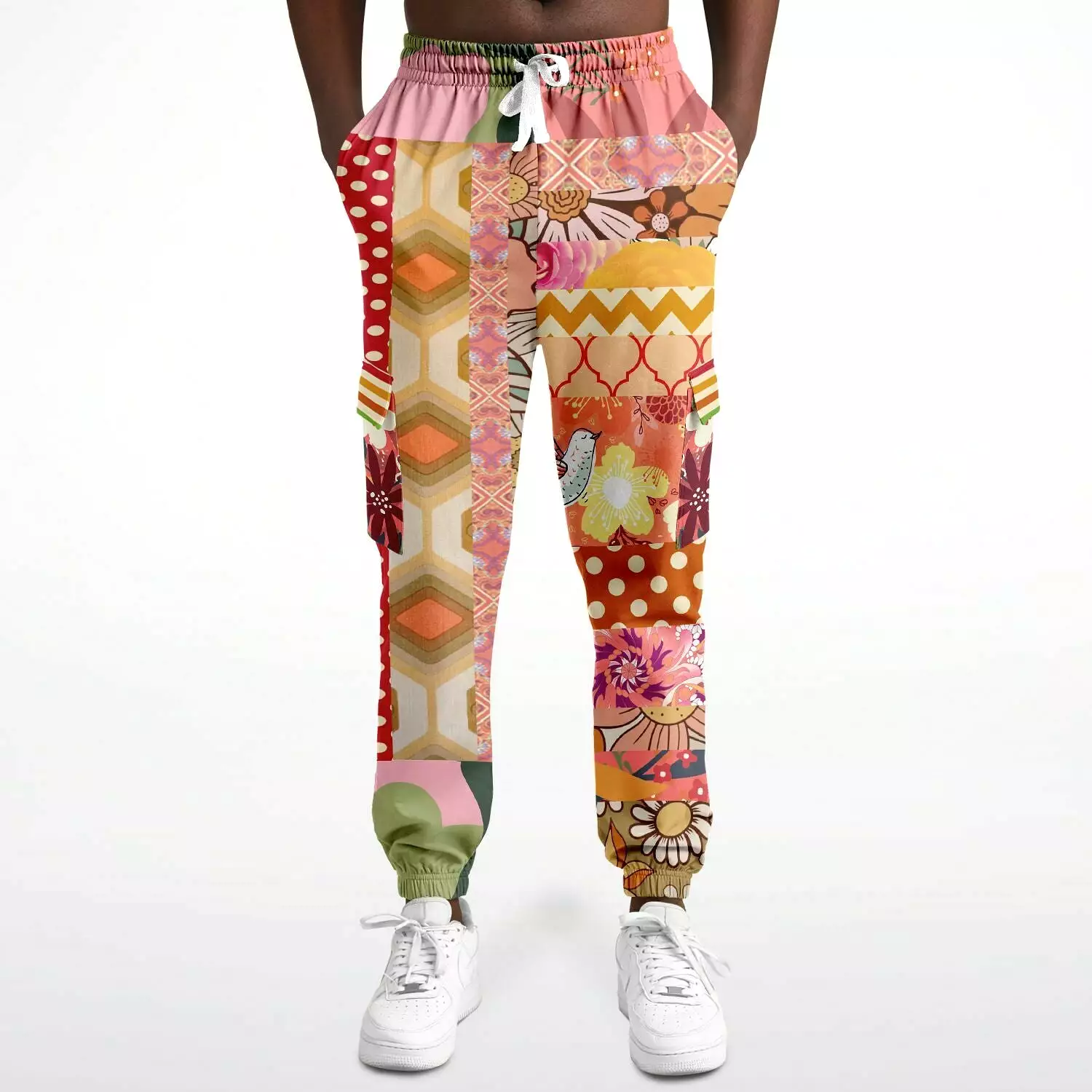 Yogananda Floral Patchwork Unisex Cargo Sweats